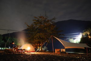 日本一長い吊り橋の下でCamp!つり橋の里キャンプ場