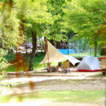 大峰山間の静かなフィールド。白の平オートキャンプ場