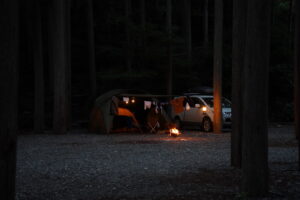 自由度高め！広大な敷地をもつフィールド。谷瀬つり橋オートキャンプ場